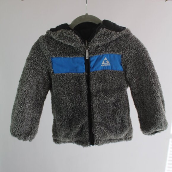 Boys Gerry Double Sided Blue/Grey Zip-Up Jacket – Size 5 - Picture 2 of 16